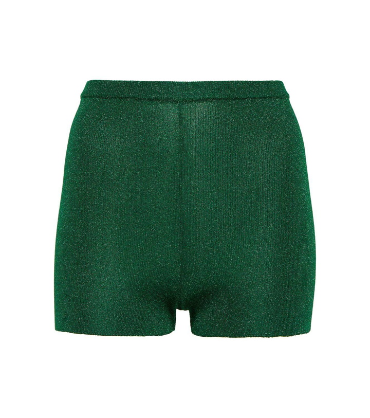 Photo: Valentino High-rise Lurex® knit shorts