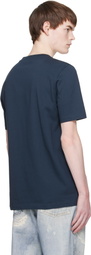 Marni Navy Cotton 'Marni Frame Logo Print' T-shirt