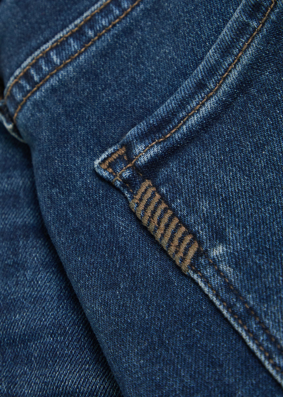 Paige Normandie Straight-leg Jeans Dark Blue