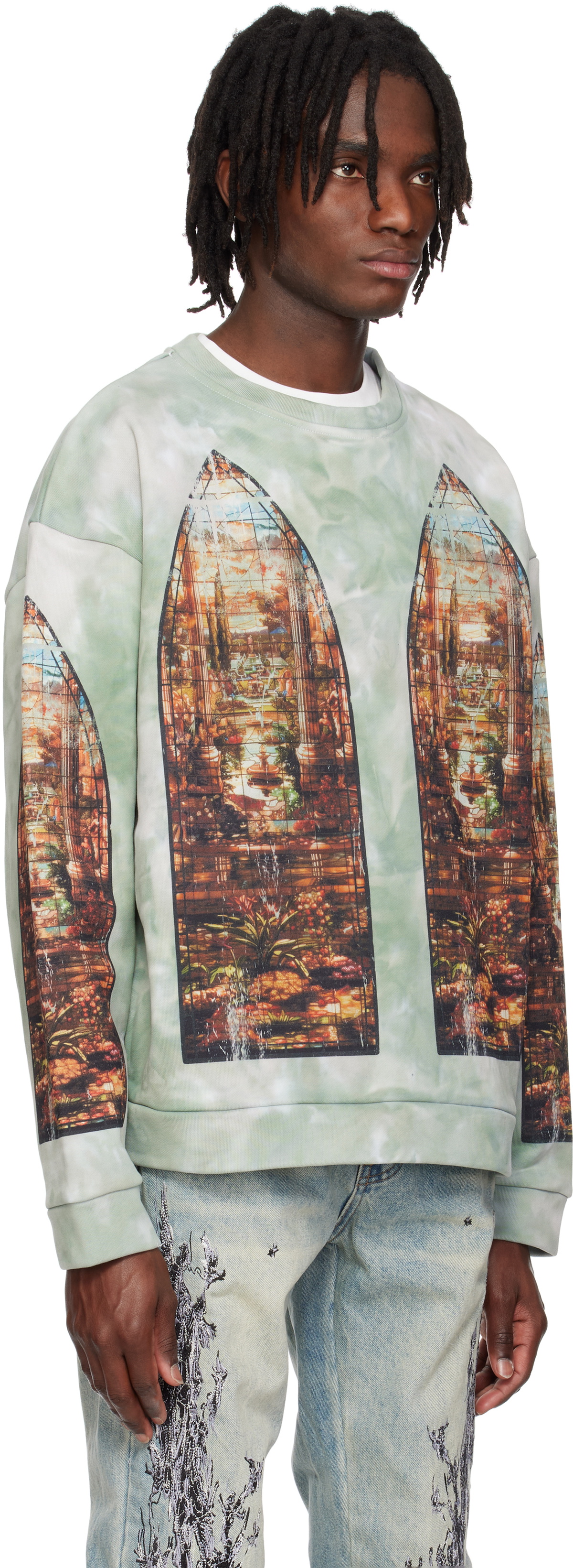 Who Decides War Green Eden Crewneck Sweatshirt