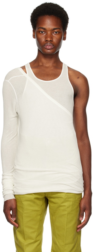 Photo: Rick Owens White Ziggy Banana Tank Top