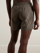 Rhude - Straight-Leg Mid-Length Logo-Print Swim Shorts - Gray
