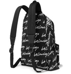 Balenciaga - Scribble Printed Canvas Backpack - Black