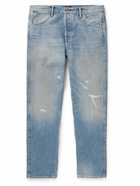 TOM FORD - Straight-Leg Distressed Jeans - Blue