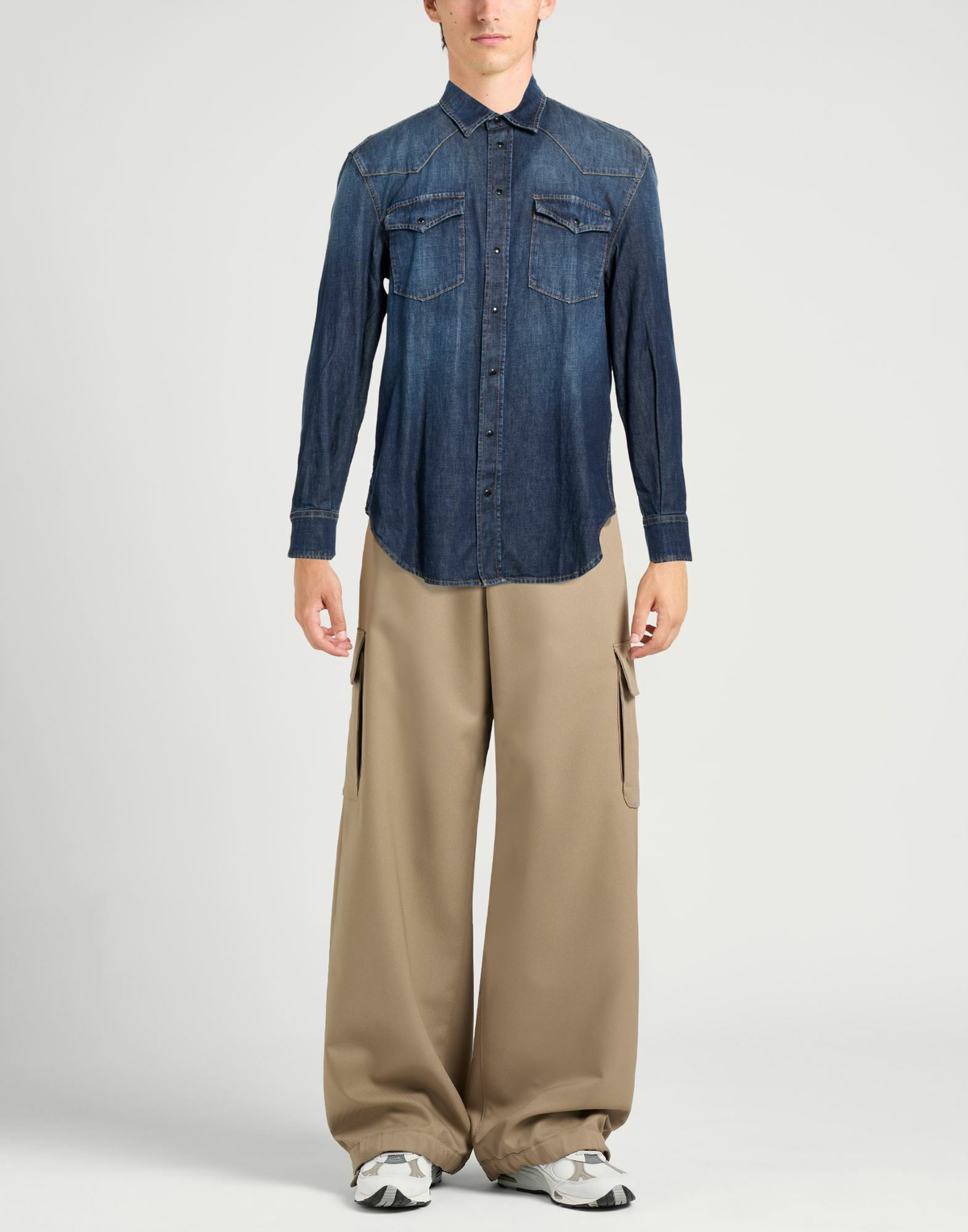 Dondup Mens Denim shirt in Blue
