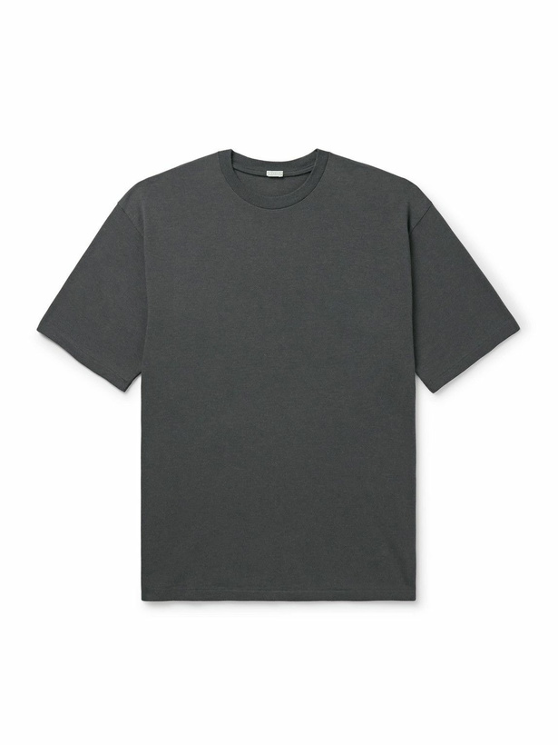 Photo: A.PRESSE - Cotton and Cashmere-Blend Jersey T-Shirt - Gray