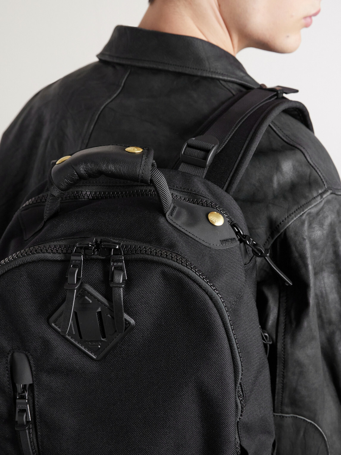 Visvim - Leather-Trimmed CORDURA® Backpack Visvim