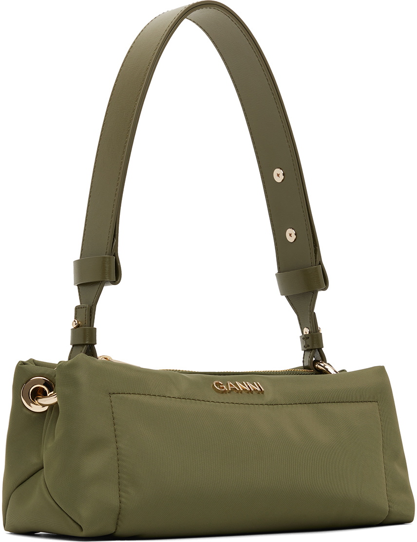 GANNI Khaki Pillow Baguette Bag