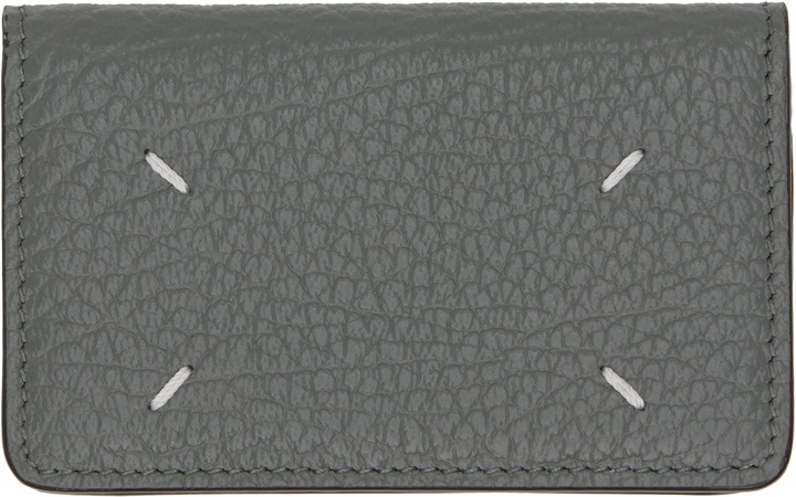 Photo: Maison Margiela Gray Grained Leather Card Holder