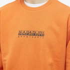 Napapijri Men's Box Logo Crew Sweat in Orange Butternut
