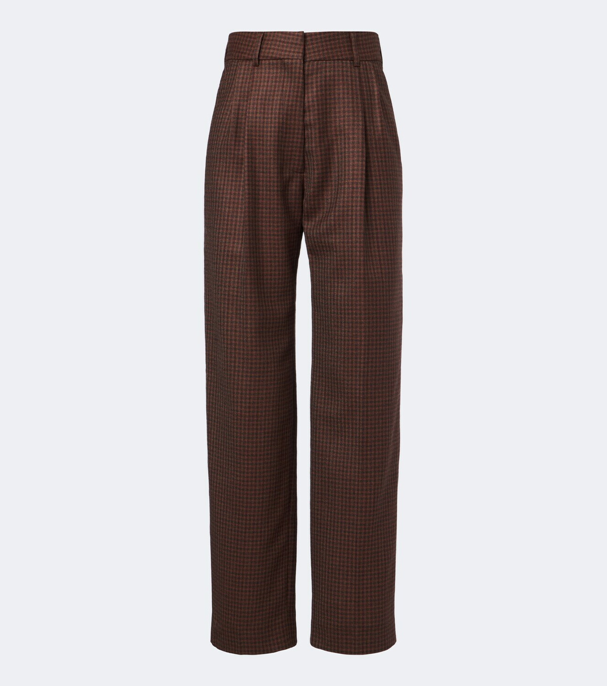 Blazé Milano Fox checked virgin wool straight pants