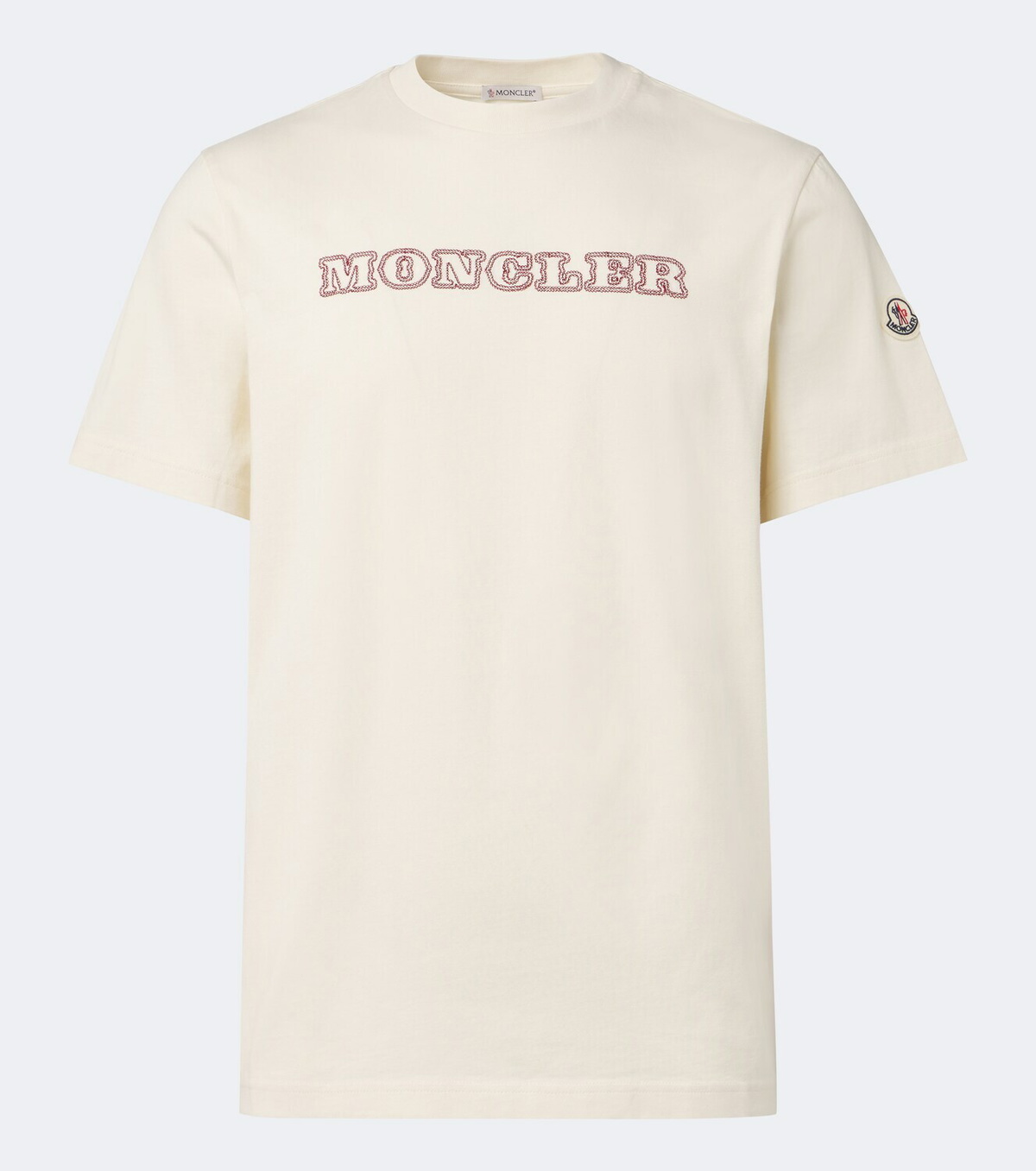 Moncler Logo embroidered cotton jersey T-shirt