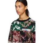 Gosha Rubchinskiy Red Camo Jacquard Knit Sweater