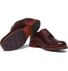 Grenson - Curt Textured-Leather Derby Shoes - Men - Dark brown