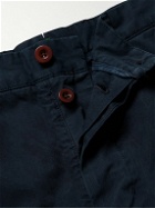 Sid Mashburn - Field Slim-Fit Tapered Garment-Dyed Cotton-Twill Trousers - Blue