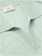 Altea - Slim-Fit Linen and Cotton-Blend Polo Shirt - Green