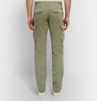 Incotex - Slim-Fit Cotton and Linen-Blend Cargo Trousers - Men - Green
