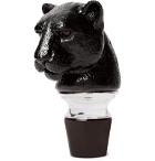 Asprey - Panther Sterling Silver and Crystal Decanter - Gray