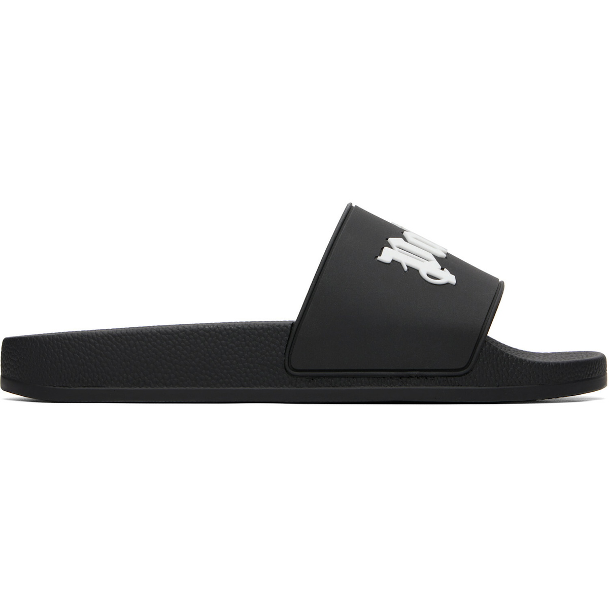 Palm Angels Black Big Logo Pool Slides