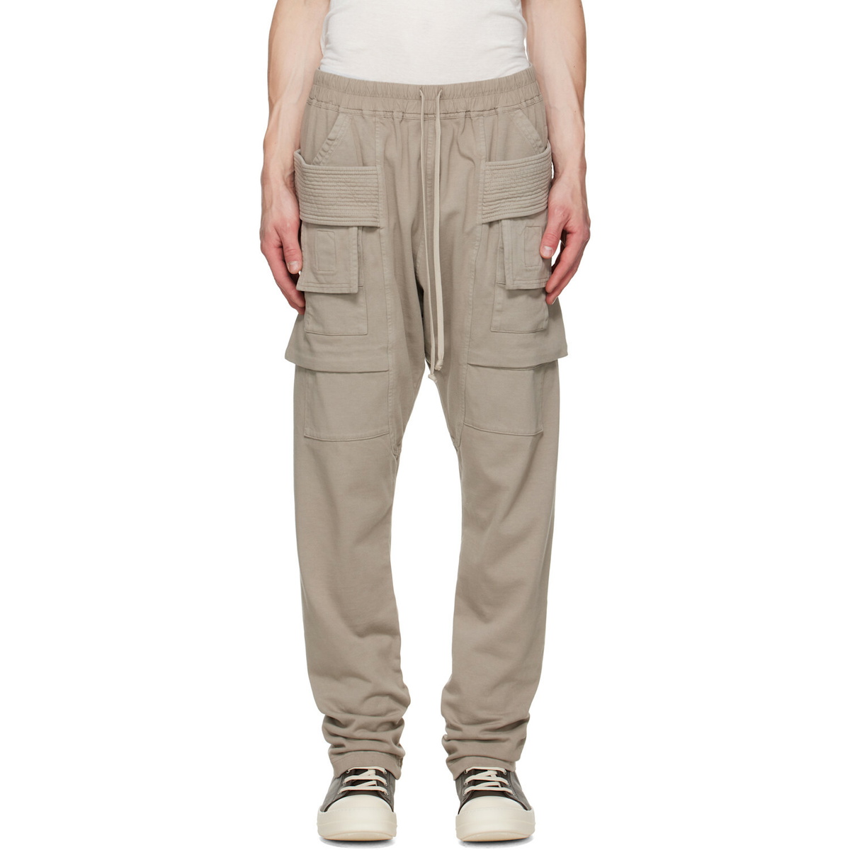 Rick Owens DRKSHDW Gray Tower Creatch Cargo Drawstring Pants
