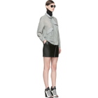 Anthony Vaccarello Grey Wool Angled Pocket Blouse