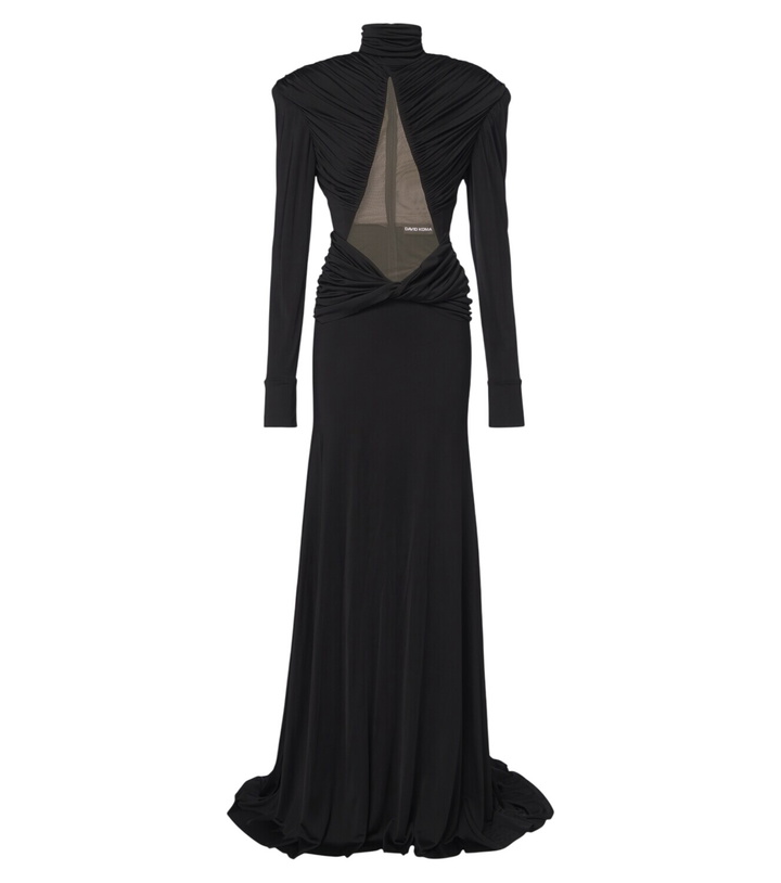 Photo: David Koma Cutout ruched jersey gown