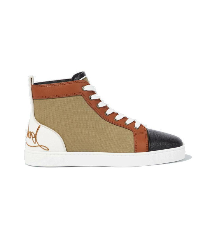 Photo: Christian Louboutin Fun Louis leather-trimmed sneakers