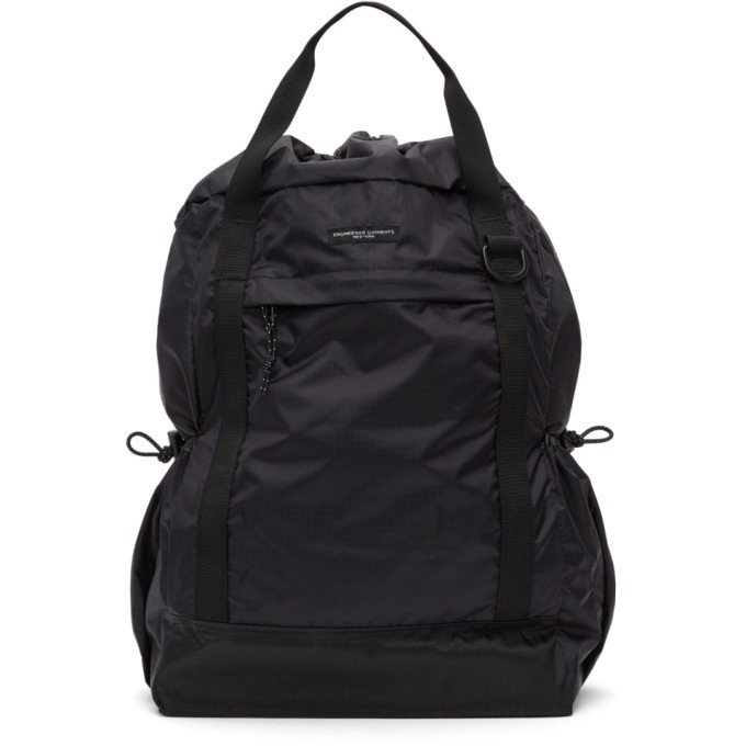 Photo: Engineered Garments Black Ripstop UL 3 Way Backpack