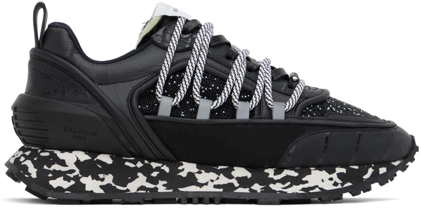 Balmain Black Racer Micro Pearl Sneakers Balmain