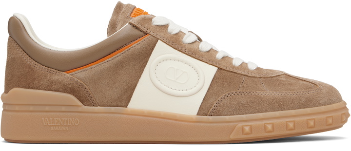 Photo: Valentino Garavani Taupe Upvillage Low Top Sneakers