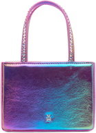 Amina Muaddi Purple Supermini Gilda Bag