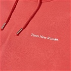 Times New Roman Men's Chest Logo Organic Hoody in Red