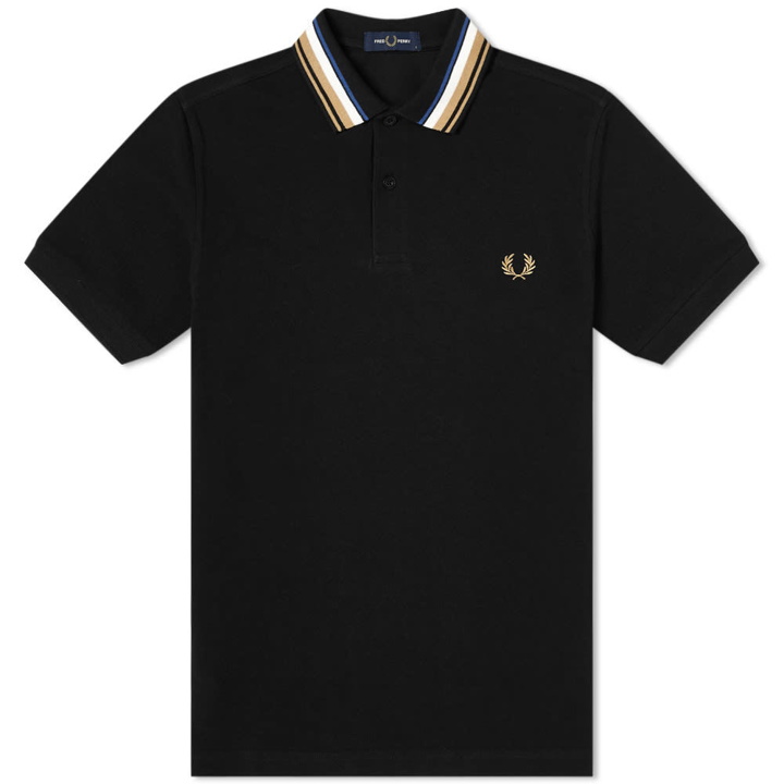 Photo: Fred Perry Authentic Gradient Striped Collar Polo