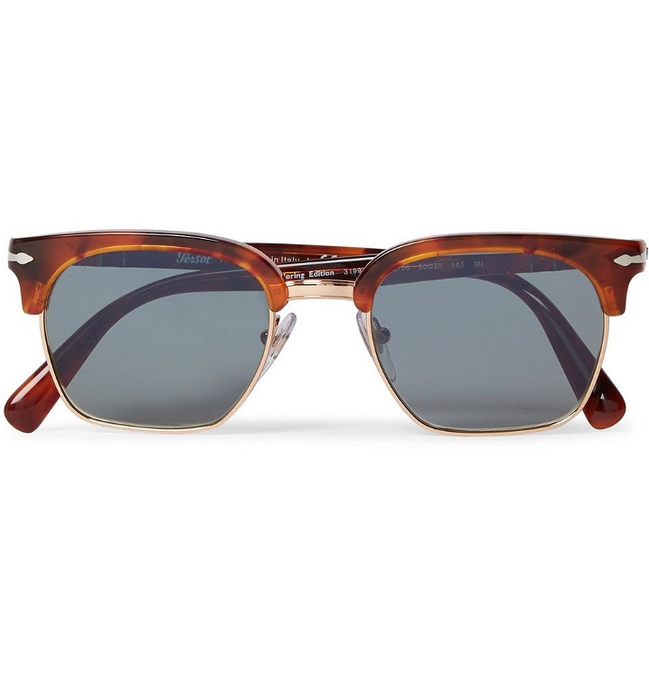 Photo: Persol - D-Frame Tortoiseshell Acetate and Gold-Tone Sunglasses - Brown