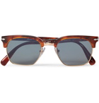 Persol - D-Frame Tortoiseshell Acetate and Gold-Tone Sunglasses - Brown