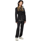 Comme des Garcons Homme Plus Black Jacquard Stripe Blazer