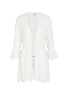 Melissa Odabash Naia Lace Cover-up Mini Dress White