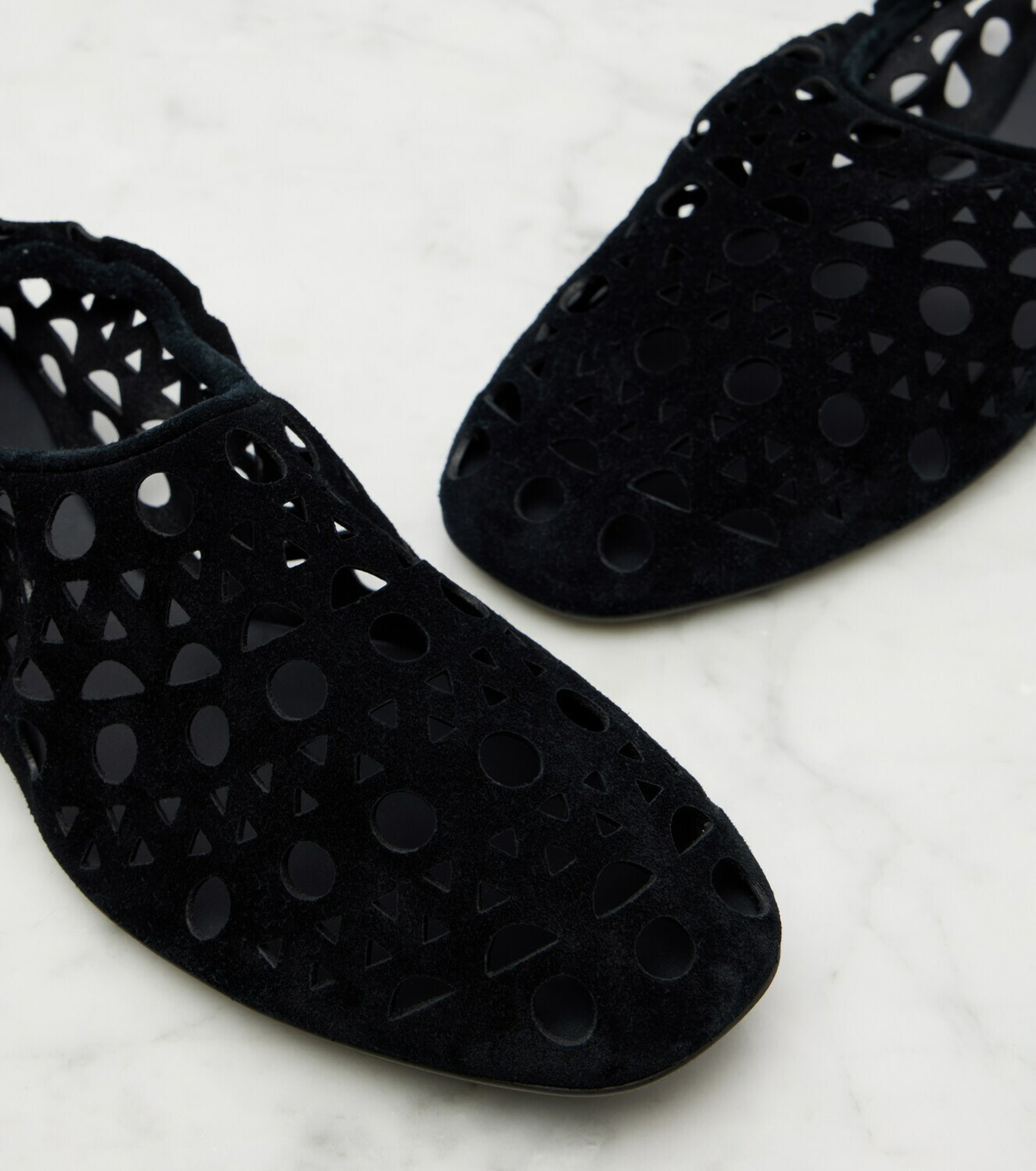 Alaïa Vienne suede ballet flats