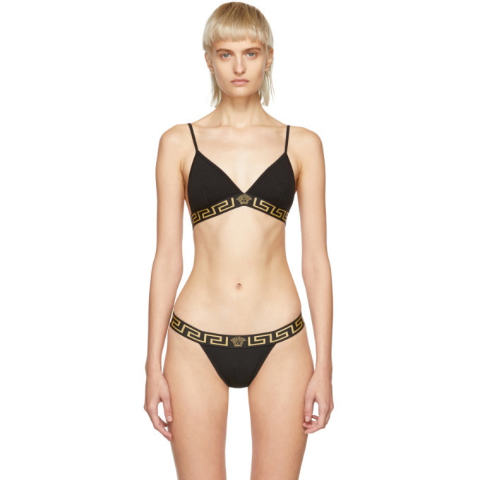 Photo: Versace Underwear Black Medusa Triangle Bra