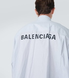 Balenciaga Striped oversized cotton shirt