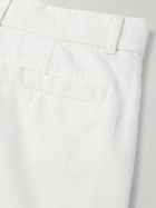 Brunello Cucinelli - Straight-Leg Cotton-Twill Shorts - White