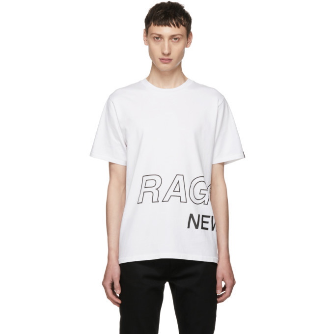 Photo: Rag and Bone White Wrap Around Logo T-Shirt