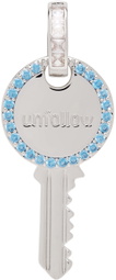 I'm Sorry by Petra Collins SSENSE Exclusive Silver & Blue JIWINAIA Edition 'Unfollow' Single Earring