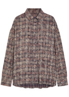 Picante Rocco Checked Cotton Shirt Brown