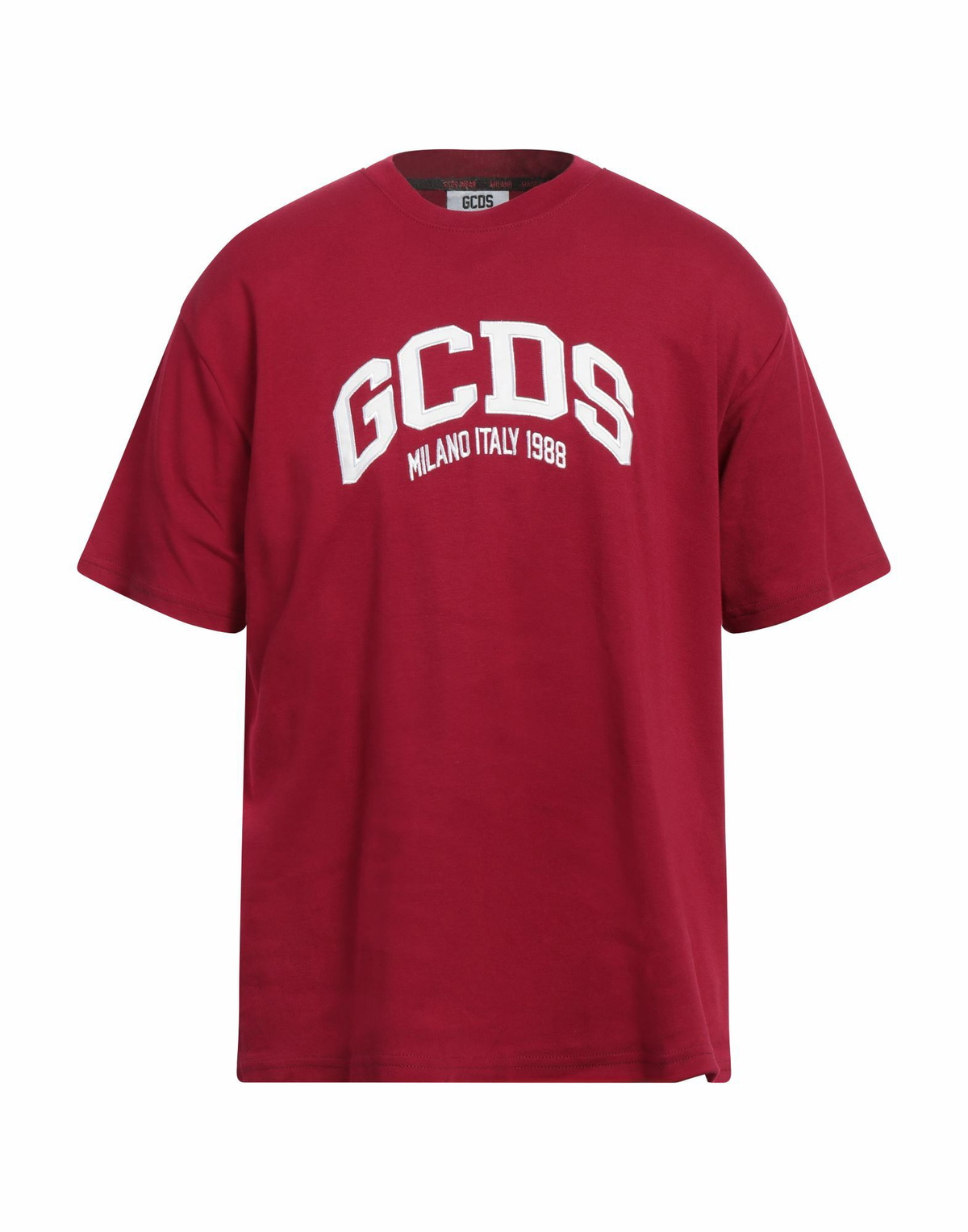 Gcds Mens T-shirt Burgundy