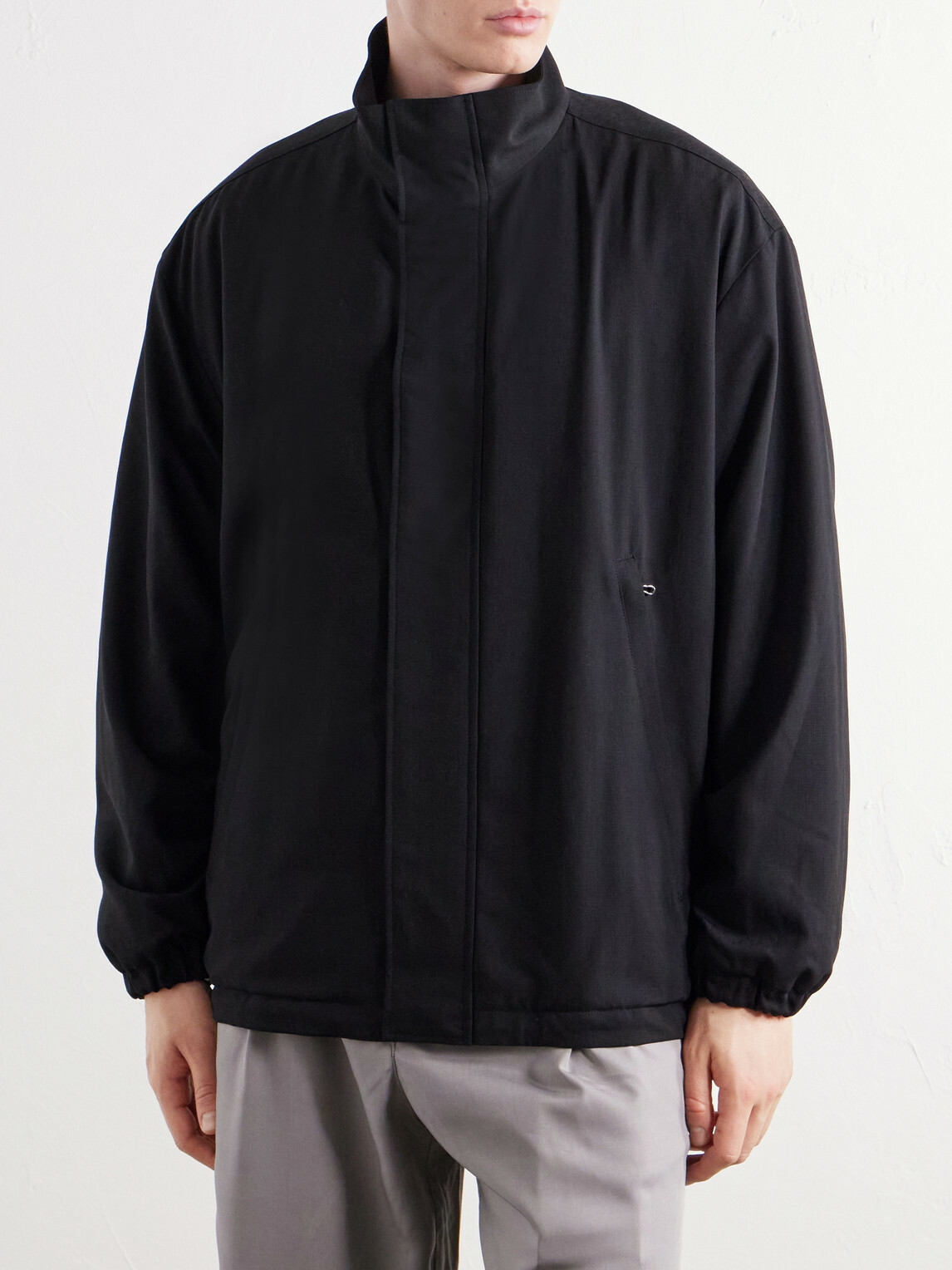 Graphpaper - Wool-Blend Hopsack Jacket - Black