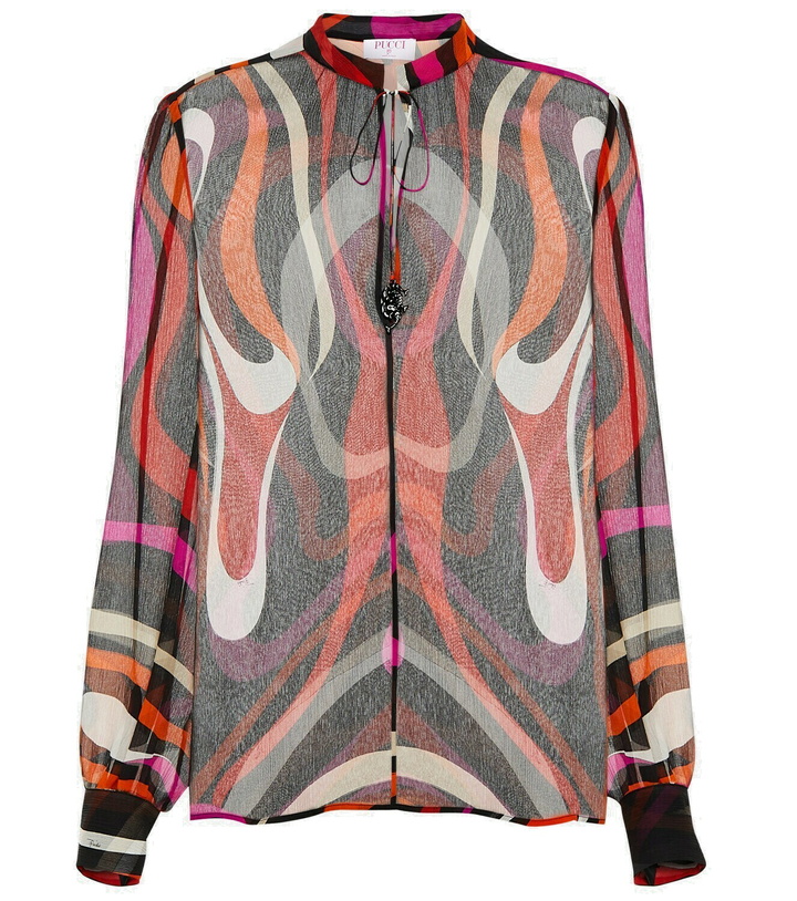 Photo: Pucci Printed chiffon blouse