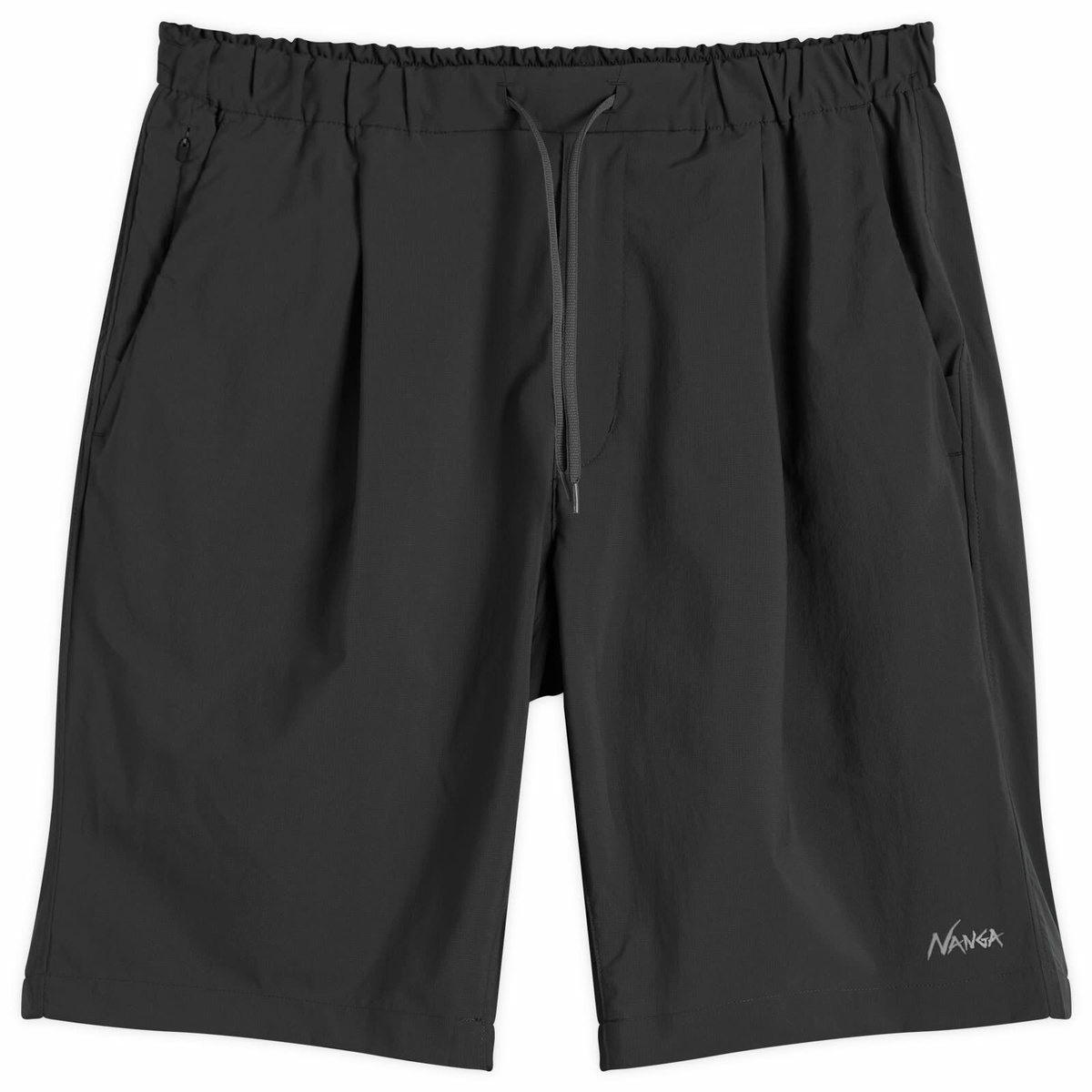 Nanga Men's Nylon Tusser Easy Shorts in Black Nanga