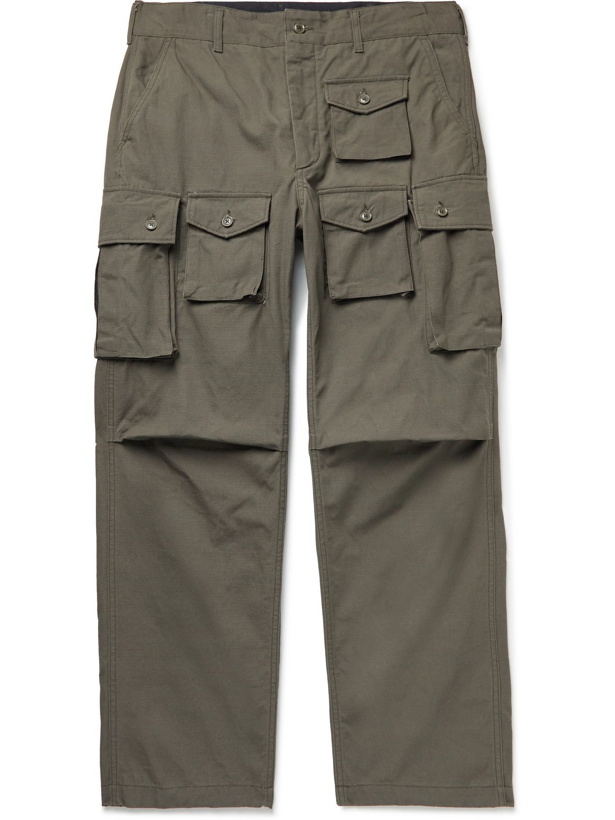 Photo: Engineered Garments - Cotton-Ripstop Cargo Trousers - Green