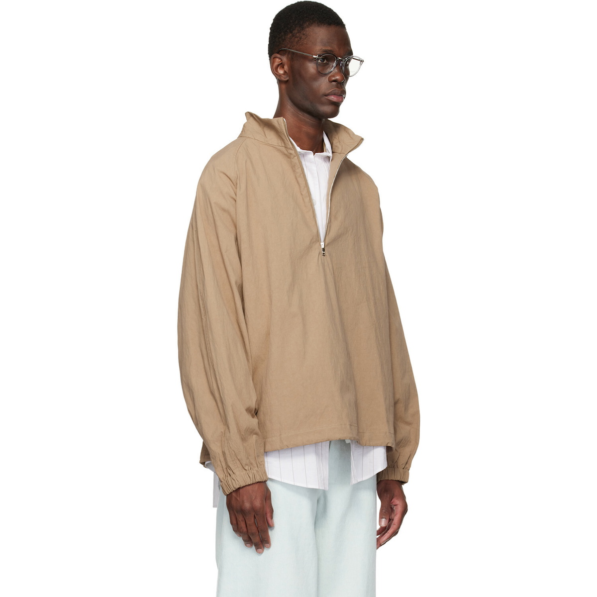colbo Beige Half Zip Raglan Jacket